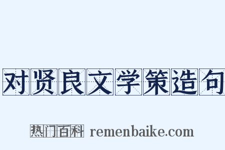 对贤良文学策造句是什么意思的图片